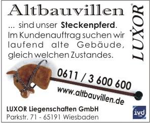 Altbauvillen sind unser Steckenpferd - im Kundenauftrag suchen wir laufend alte Geb�ude gleich welchen Zustandes. Nicht nur in Wisbaden.